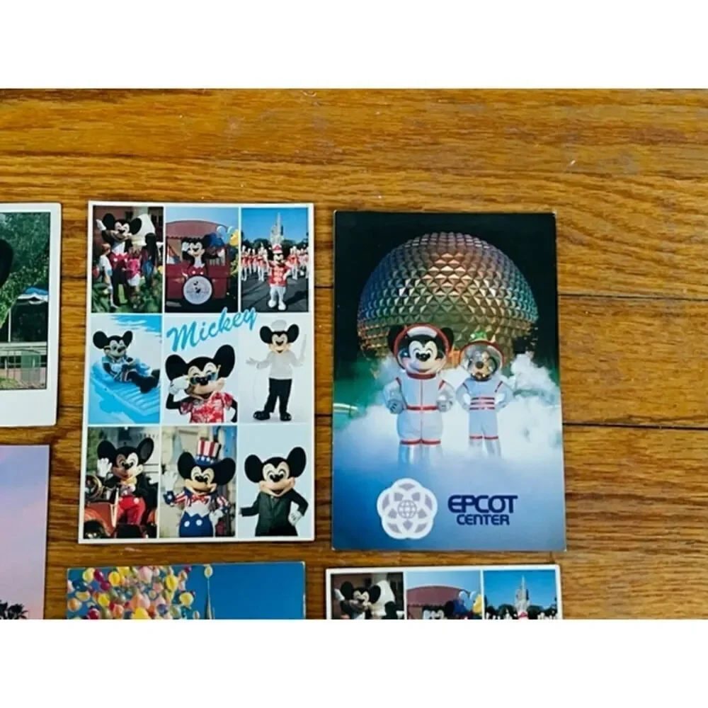 7 Vintage 80s and 90s Disney World Epcot Post Cards